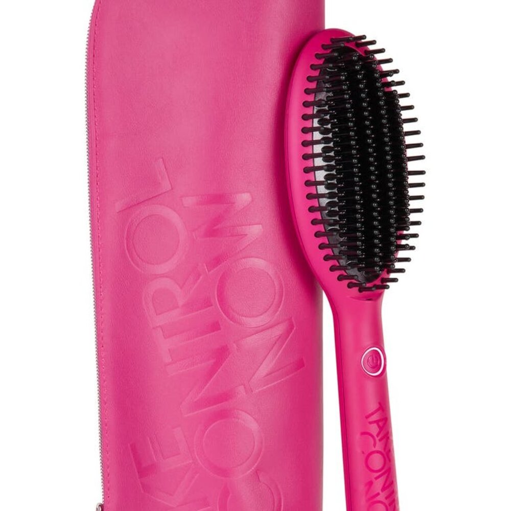 NIB GHD Smoothing straightening Hot Brush slide - Limited orchid Pink plus pouch